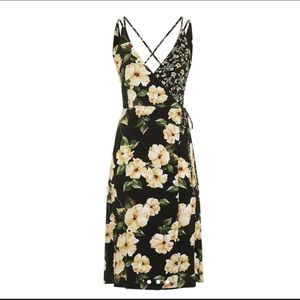 NWOT Topshop Garden Floral Wrap Dress size 6